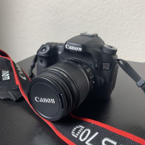 Canon EOS 70D 20.2MP Digital SLR Camera - Black  18-55mm Lens