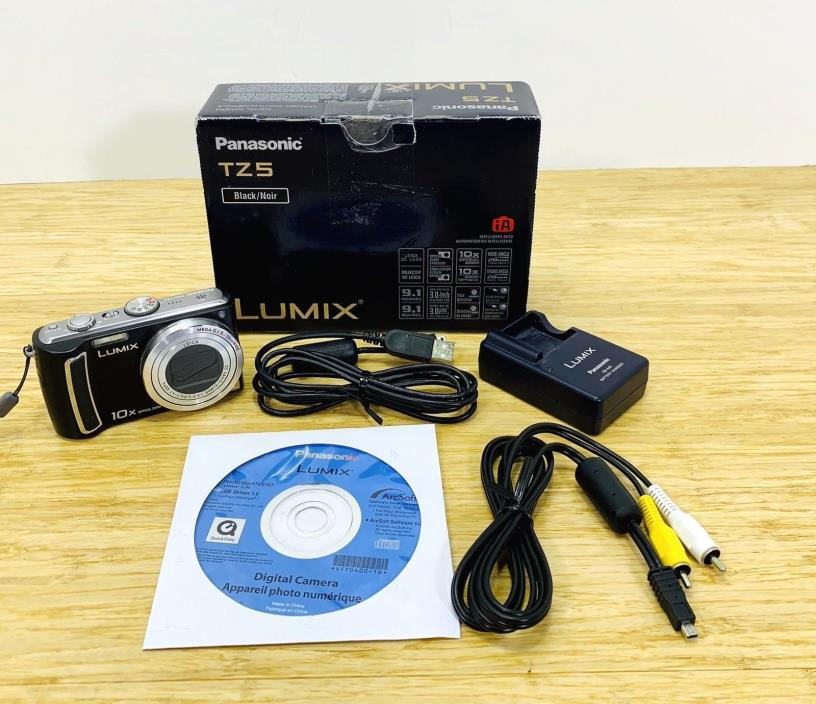 Panasonic LUMIX DMC-TZ5 9.1MP Digital Camera - Black