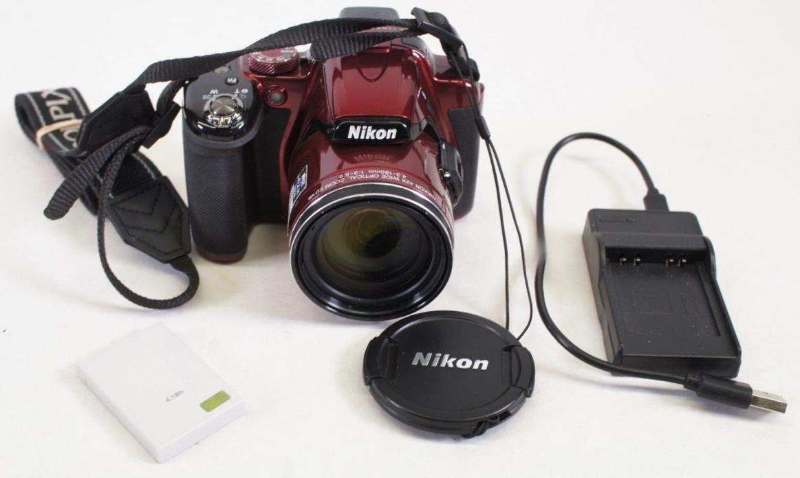 Nikon Coolpix P520 Digital Camera - Red 18.1 MP