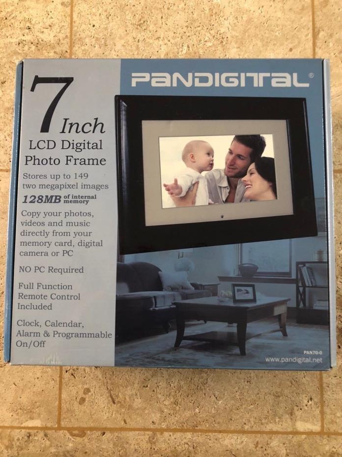 NEW 7 inch LCD Digital Photo Frame - Pandigital PAN 70-0  Remote Control