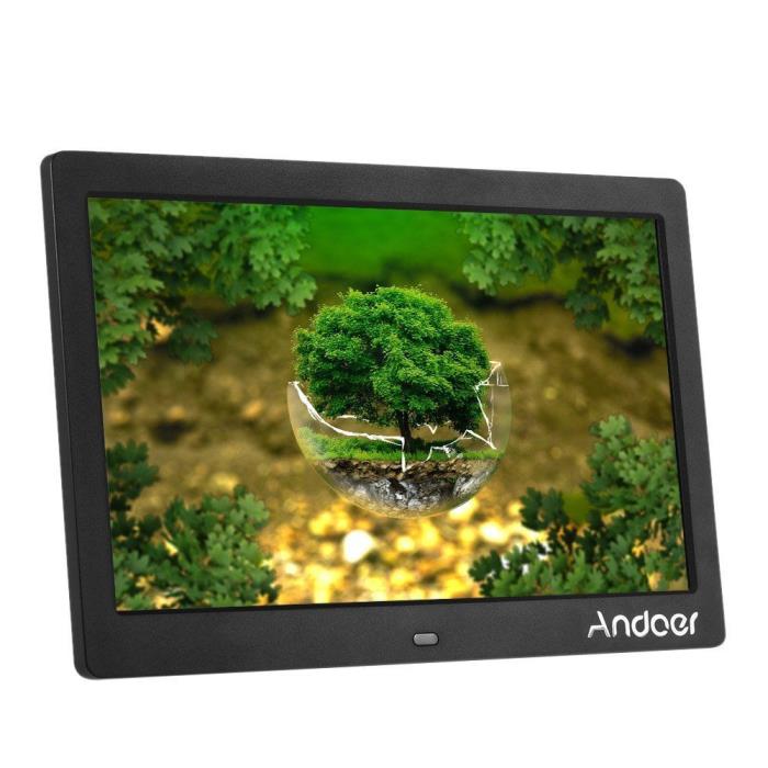 Andoer HD LCD Digital Photo Picture Frame 10 inch Wide Screen High Res BLACK
