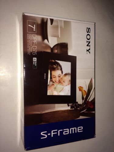 SONY DPF-D75 7 Inch Backlit Digital Photo Frame (Black) Brand New