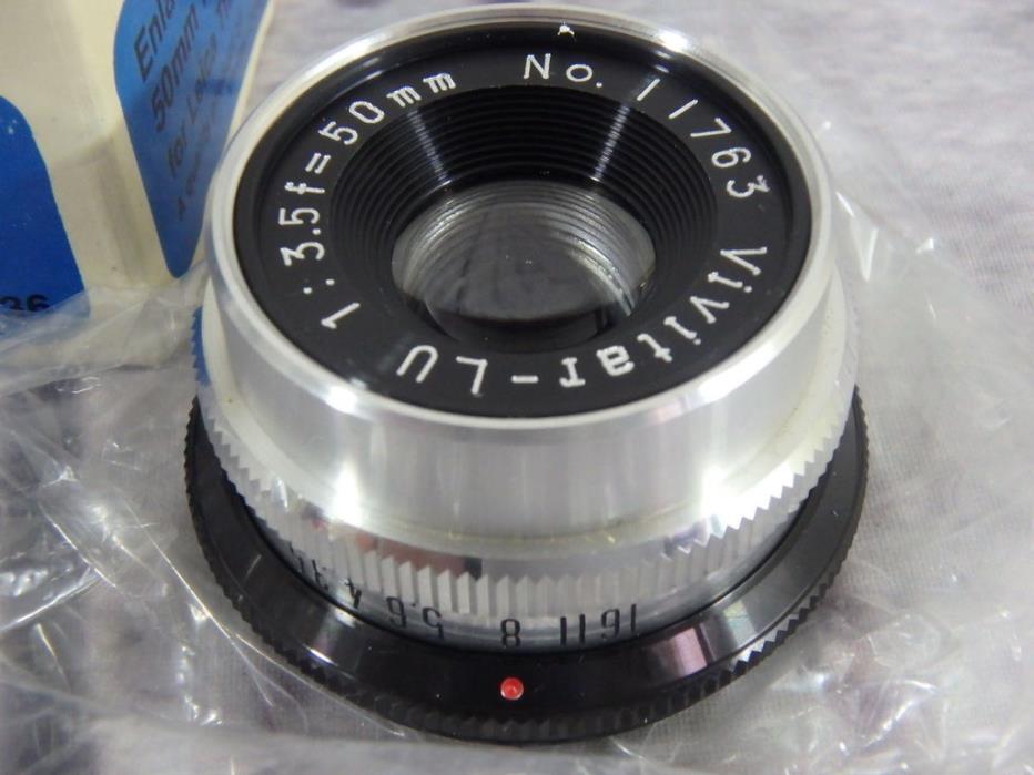 Vivitar 50mm Enlarging Lens for Leica 1:f3.5 Threaded #11763 Japan