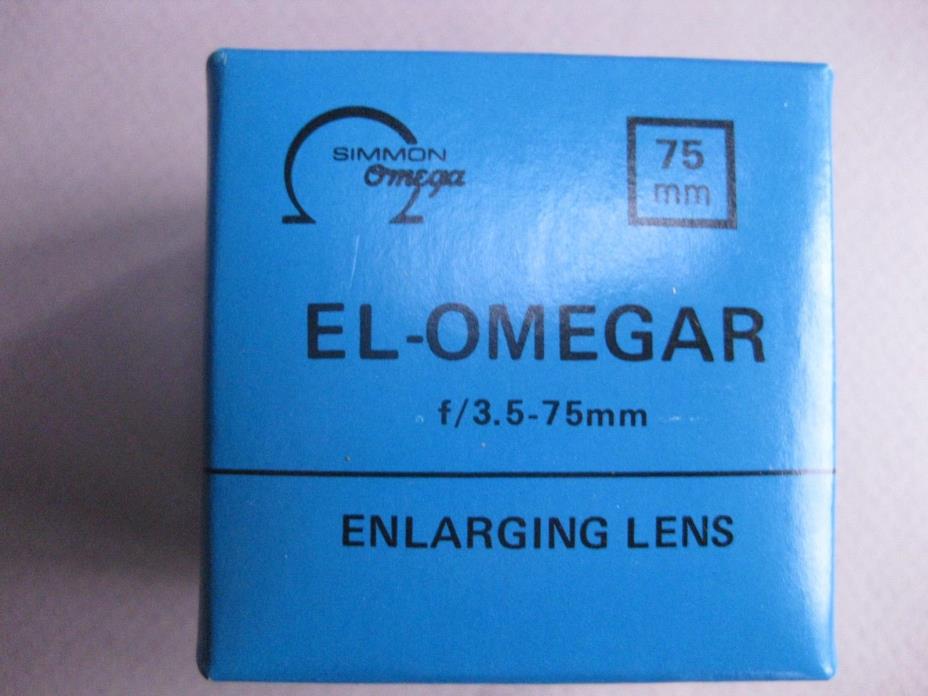 Simmon Omega El-Omegar f/3.5-75 mm Enlarging Lens Never Used In Original Box