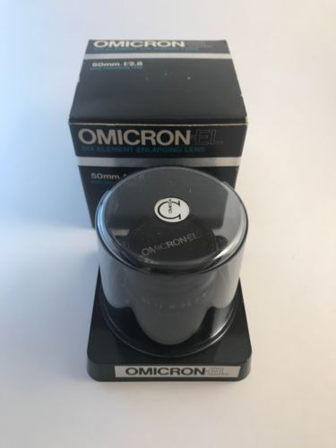Omega 50mm F/2.8 Omicron-EL Enlarging Lens w/ box and bubble case