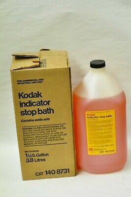 Kodak 1 gallon indicator stop bath cat. 140 8731. New