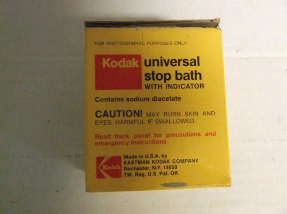 KODAK EASTMAN UNIVERSAL STOP BATH W/INDICATOR 4 PACKS NEW