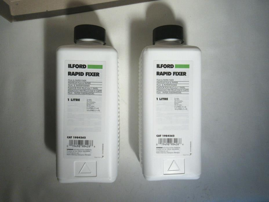 Ilford Rapid Fixer 1984262 Two 1 Litter Bottles Sealed