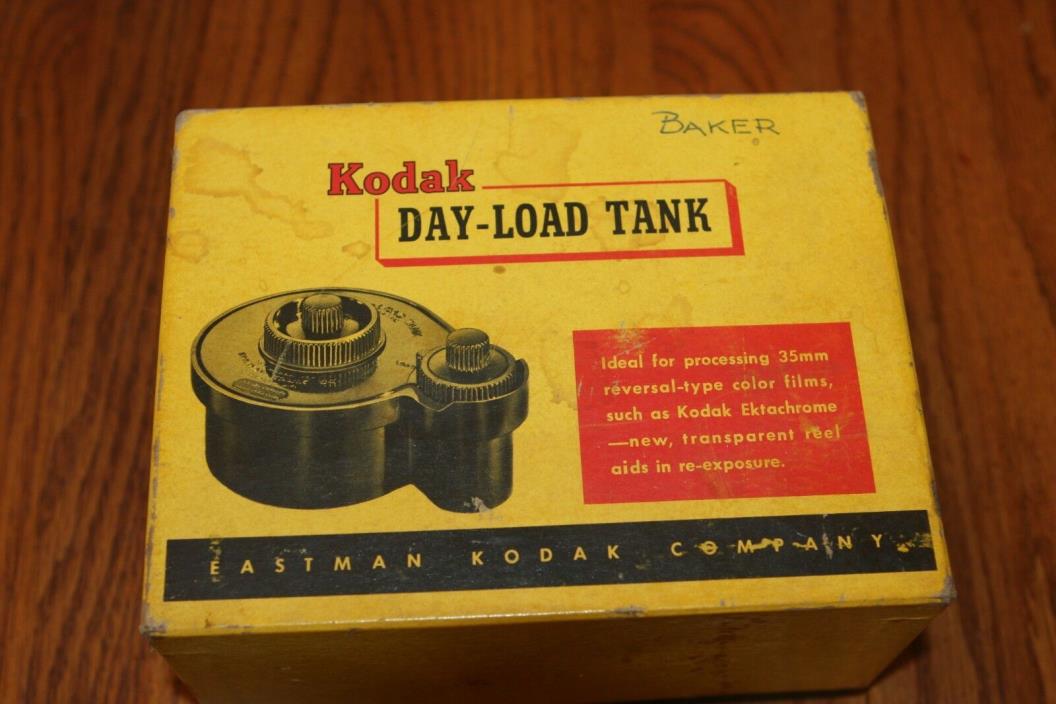 Vintage Kodak Day-Load Tank  35mm Film Developing Tank & Original Box & Manual