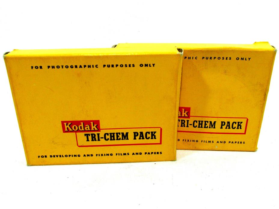 Vintage Kodak Tri-Chem Pack Qty: 3 Developing And Fixing Films And Papers