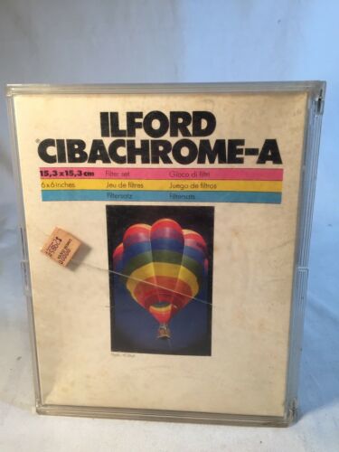 Ilford Multigrade Filter Box Set • 19 Filters 6x6 Inch • Yellows Reds Blues UV