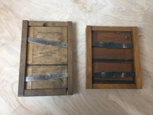 Lot of 2 Eastman Kodak Vintage Contact Printing Frames,3 1/4 x 5 1/2 & 4 x 5