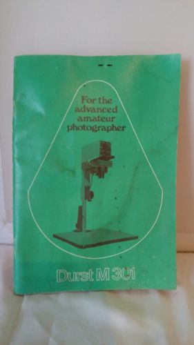 Durst M 301 Enlarger Manual Vintage Camera Photography Photo Enlarger Copy