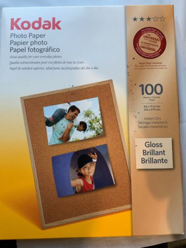 Kodak Photo Paper 6.5 mil Glossy 8-1/2 x 11 100 Sheets/Pack 8209017