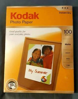 Kodak Photo Paper ~ 100 Sheets ~ Matte 8.5x11