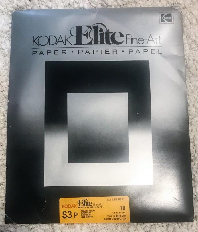 Vintage Kodak Elite Fine-Art Paper 11X14 SEALED Package S3P Premium Weight