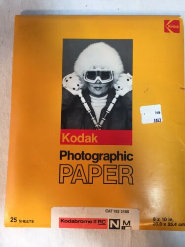 Kodak Kodabrome II RC Photographic Paper 8x10 25 Sheets - Sealed - Cat# 192 3465