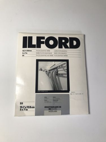 Ilford Multigrade III RC RAPID MGR .44M 5 x 7 Photographic Paper Pearl 25 Sheets