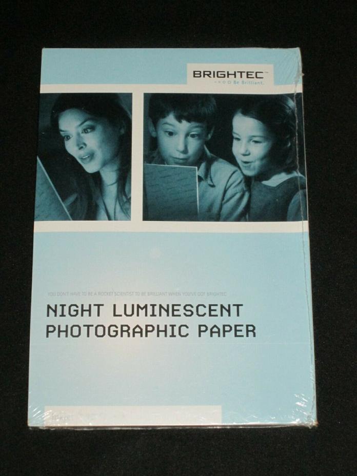Brightec Night Luminescent Photographic Paper Inkjet 10 Sheets 4X6 in Glossy