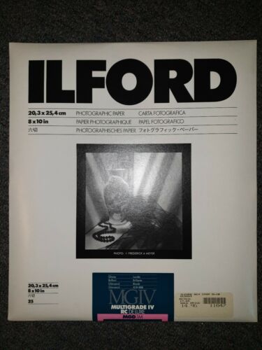Ilford Multigrade Photo Paper IV RC DeLuxe 8x10in. 25qty - SEALED & ilfospeed