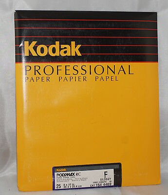 Kodak 8x10 Polymax RC F Glossy 25 Sheets Sealed Photographic Paper