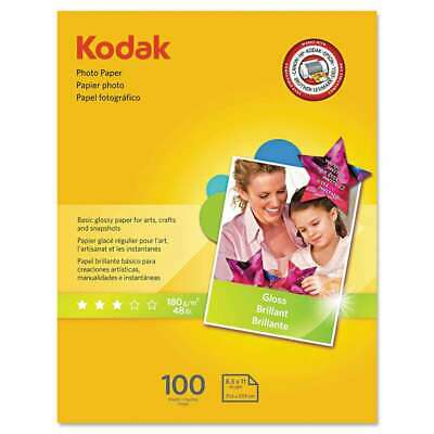Kodak Photo Paper, 6.5 mil, Glossy, 8-1/2 x 11, 100 Sheets/Pack 041778209011