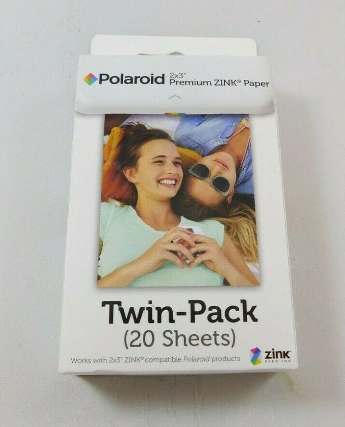 AUTHENTIC NIB 2X3 inch Polaroid Premium ZINK Photo Paper (20 Sheets)
