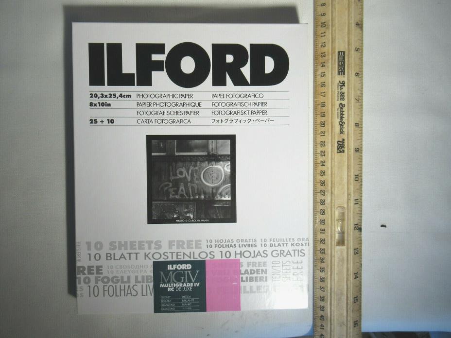 Ilford 1170773 MG IV MGIV RC Glossy Photographic Paper 8x10 35 Sheets Sealed Box