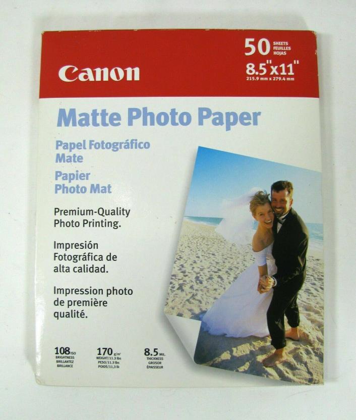 Canon Matte Photo Paper 50 Sheets 8.5