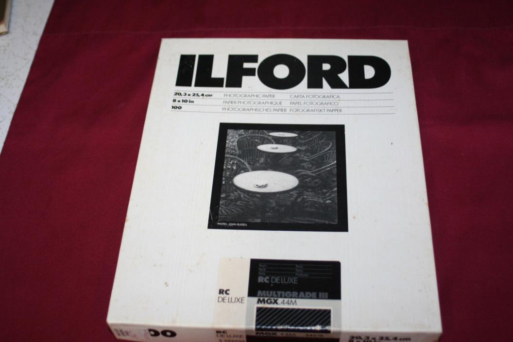 Ilford Multigrade III RC Deluxe MGX44M Pearl Photo Paper 8 x 10, 100 Sheets