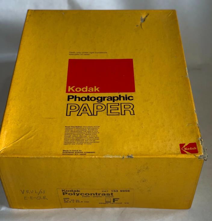 Vintage Kodak Photo Paper Polycontrast F 8x10 500 Sheets SEALED