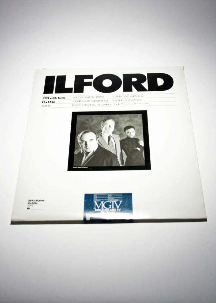 194837 Ilford Multigrade IV RC Deluxe 11x14 Pearl B&W Photo Paper *EXPIRED*
