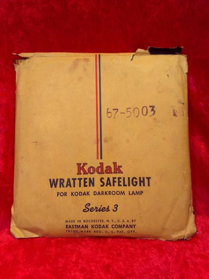 Vintage KODAK Wratten Safelight Series 3 Darkroom 5 1/2