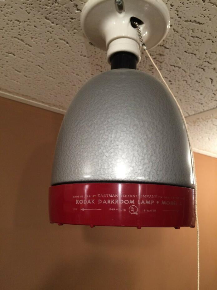 darkroom ceiling lamps, three fixtures (sold individually), Kodak