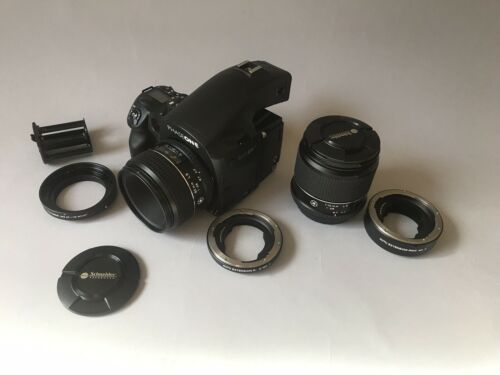 PHASE ONE 65+ digi back, body, 80mm, 110mm, 2 extention rings, hass-V lens adapt