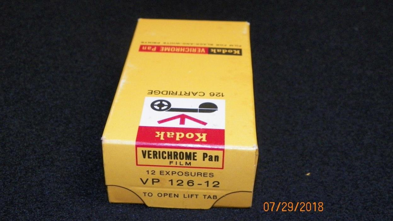 Vtg Kodak 126-12 VP Pan Film  B&W Develop before dated 1975 Must @@K!