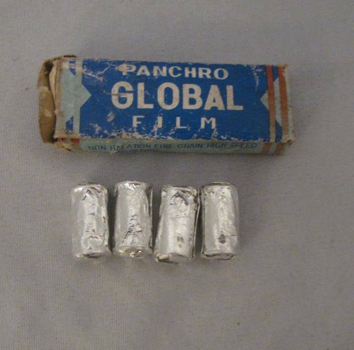 Vintage Panchro Global Film ( 4 ) Foil Sealed Rolls w/ Original Box