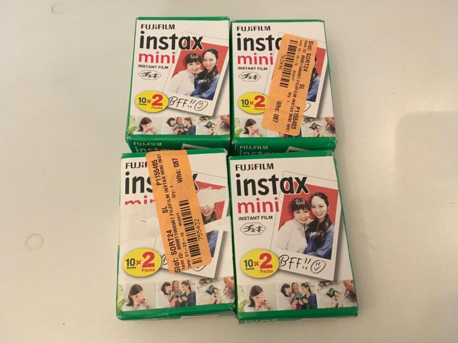 Fuji Instax Mini Instant Film  - 4 pack  of  20 Sheets Total of 80 Sheets