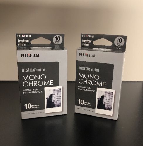 2Pack Fujifilm Instax Mini Monochrome Instant Film for Instax Mini, (2)10 Sheets