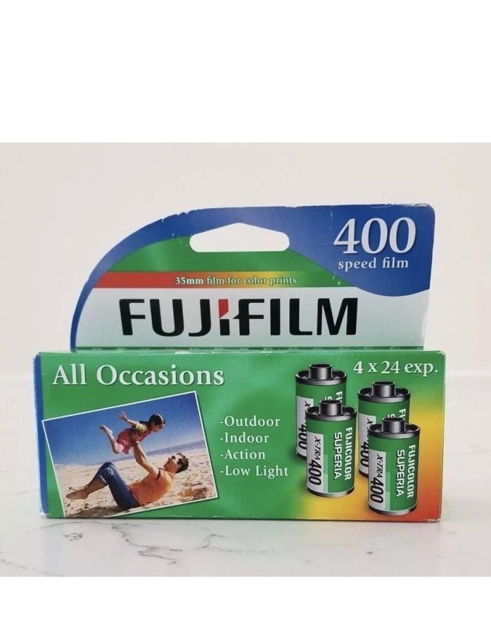 Fujifilm 400 Color 35mm Camera Film Superia X-tra 4 Rolls x 24 Exposure 05/2019