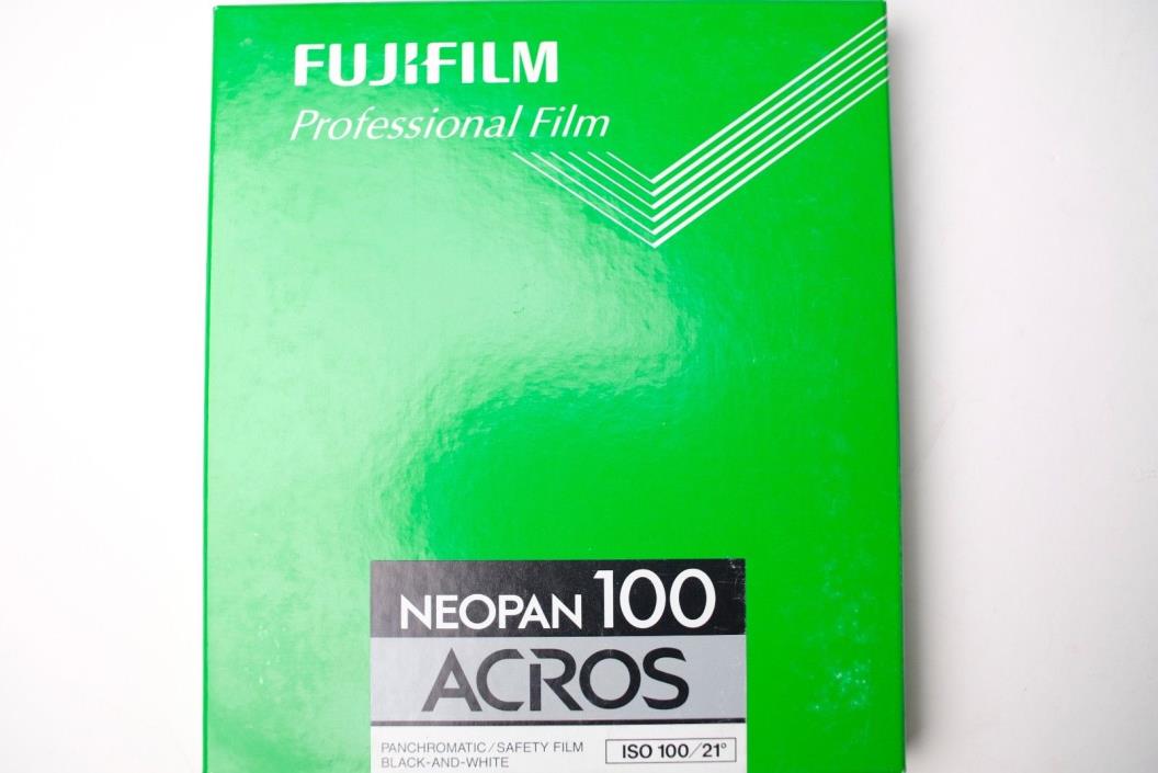 Fujifilm Neopan 100 Acros 4 x 5 ISO 100, Cut Sheet Film. New Box 20
