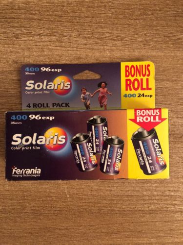 Ferrania 4 Roll Pack Solaris Color Print Film 400 24 EXP 35mm NIB