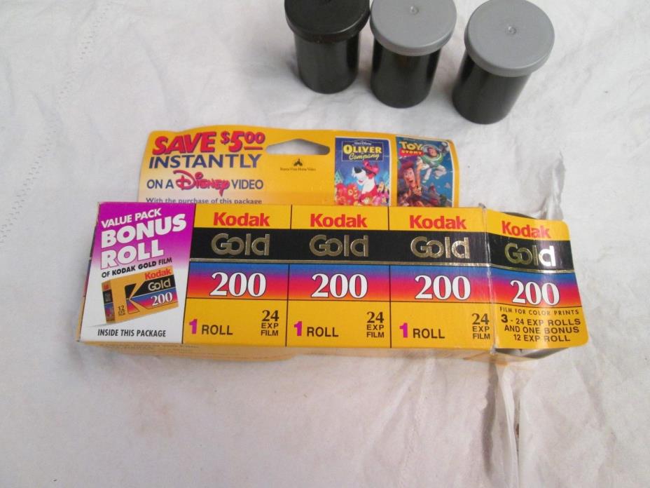 Kodak Gold 200 3 pack 24 exp 35mm film.