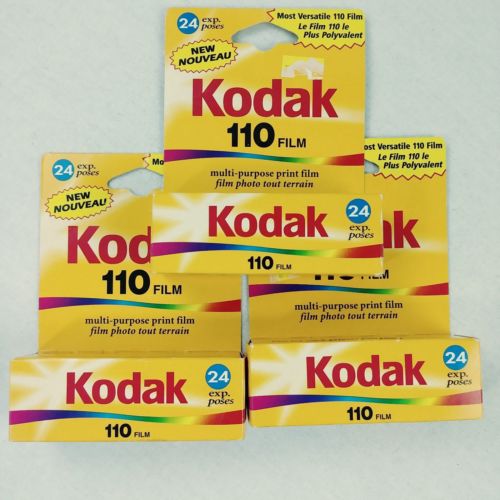 Kodak 110 Film ISO 400 24 Exposure x 3 72Exposures Expired 2006 Sealed