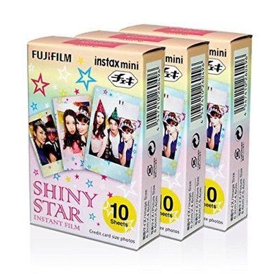Fujifilm Instax Mini Shiny Star 30 Film for Fuji 7s 8 25 50s 90 300 Instant Cam