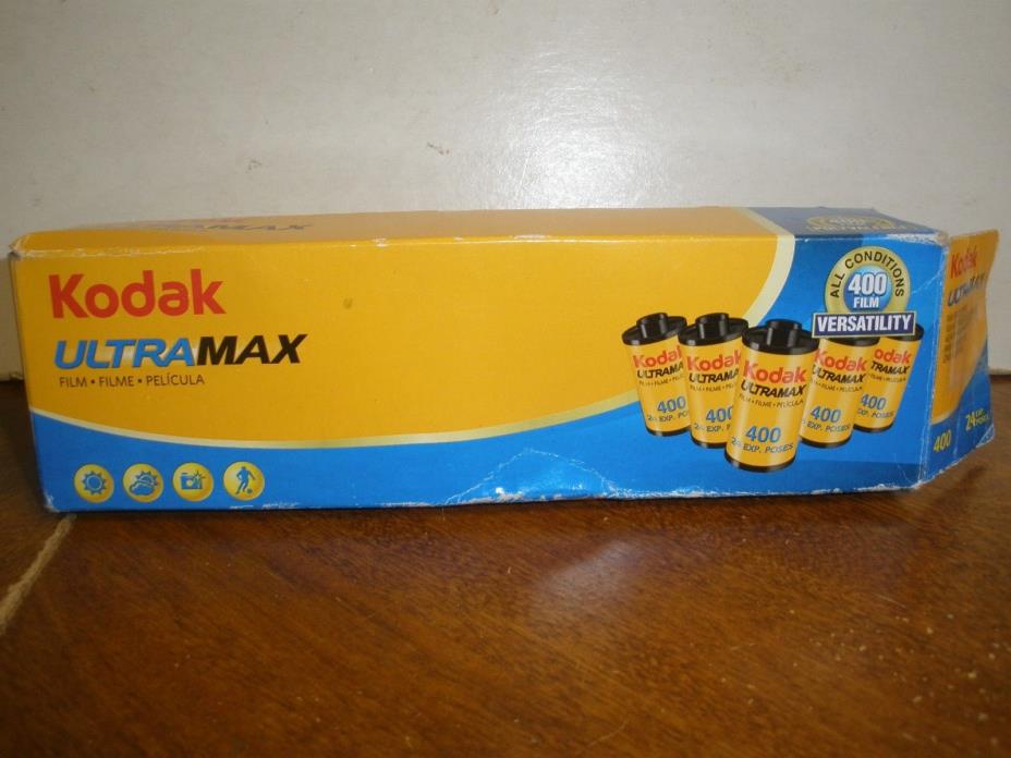 NEW Vintage Kodak Ultramax 400 film pack of 5 X 24 Exposure Exp 2009