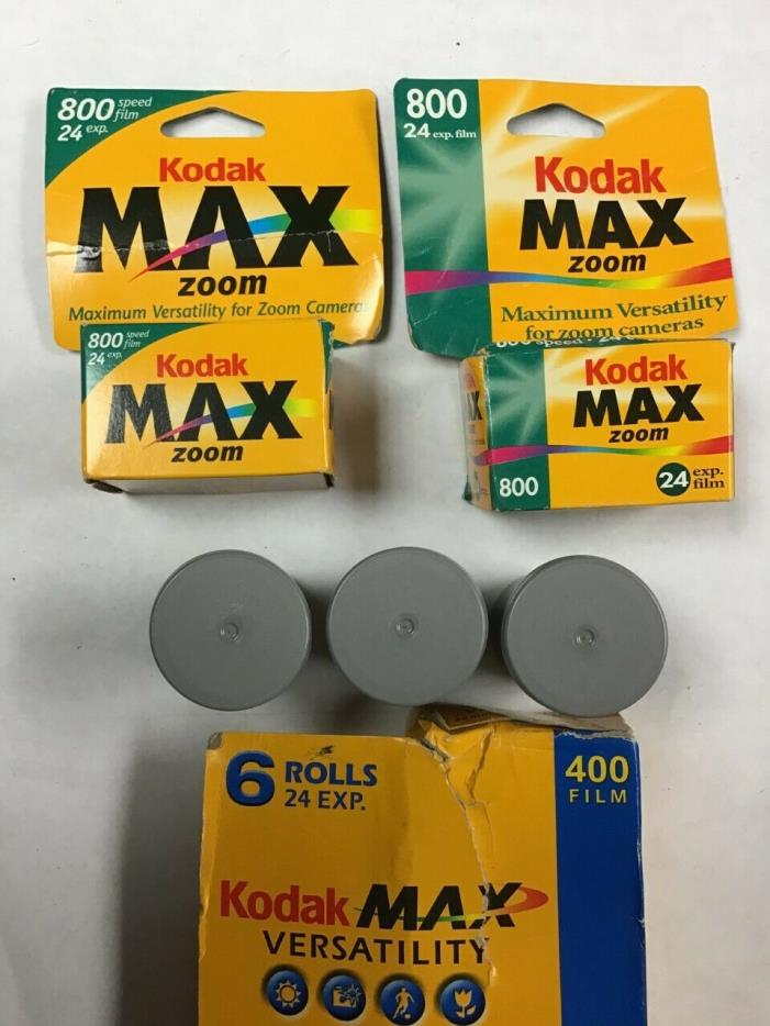 Mixed Lot Kodak Film (3) Max 400 & (2) Max Zoom 800 Color Print 35mm Expired
