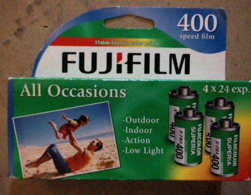 Fuji Film Superia X-tra 400 Speed Film 4 pack 24 Exposures Per Film Exp11/2018