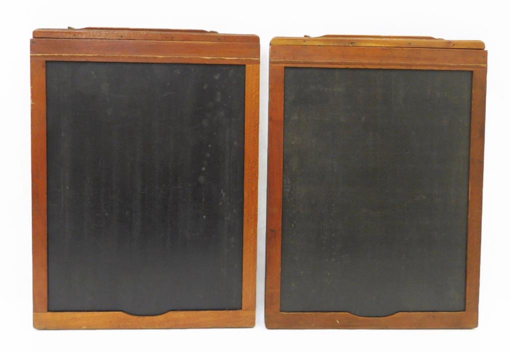 TWO 6.5 x 8.5 ROCHESTER OPTICAL CO PLATE FILM HOLDER LARGE FORMAT for ROC CAMERA