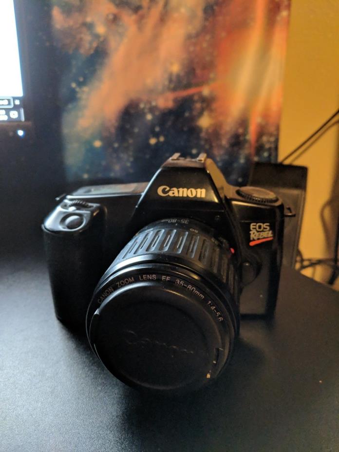 Canon EOS Rebel SLR Film Camera with 35-80mm lens